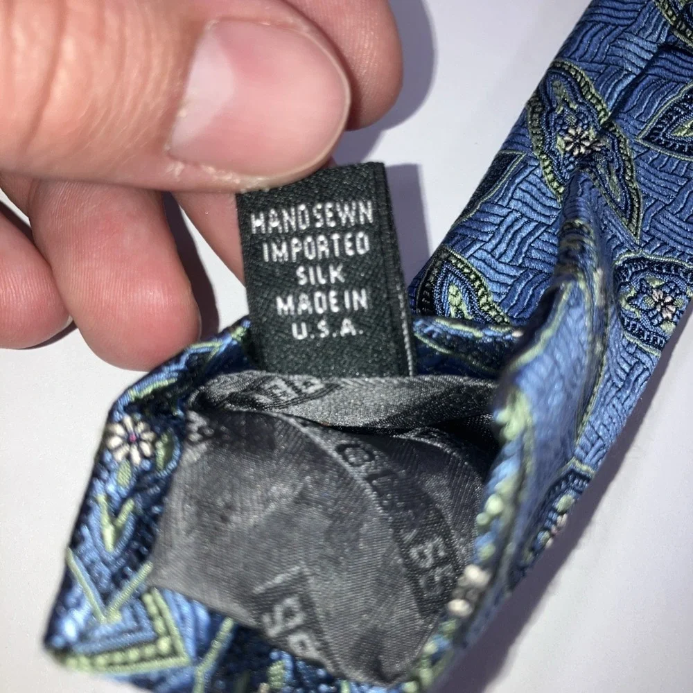 Robert Talbott Best of Class Silk Tie Blue Medallion‎ Neat Handsewn in USA 61